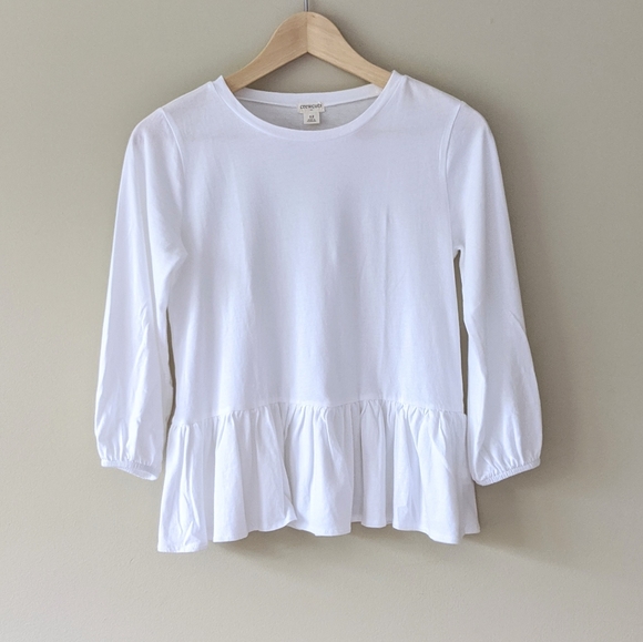 peplum long sleeve shirt